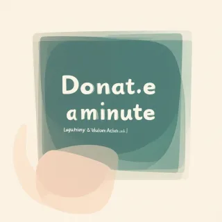 "Donate a minute" cafe cards