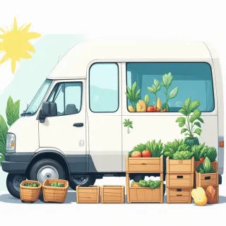 Delivery van window