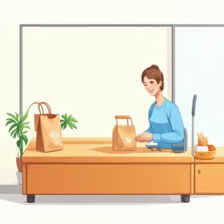 Checkout counter card