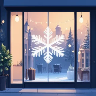 Seasonal window cling