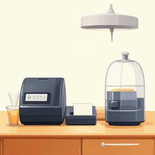 Counter tent by tip jar