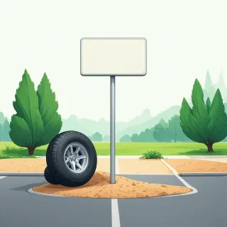 Parking lot sign