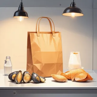 Takeout-bag footer