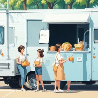 Taco truck order window