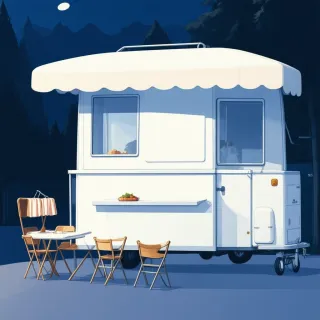 Catering awning QR