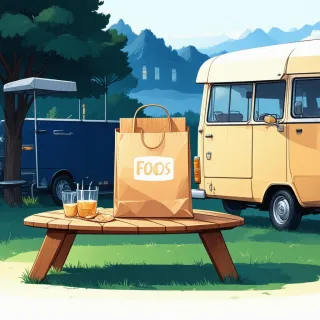 Takeout bag booking sticker